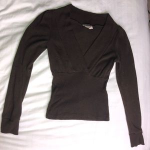Cute brown long sleeve top